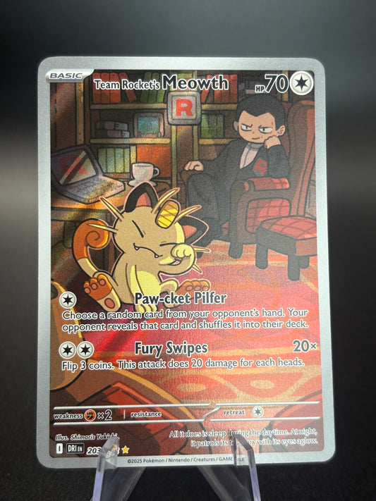 Team Rocket's Meowth (203) — Destined Rivals — Excellent