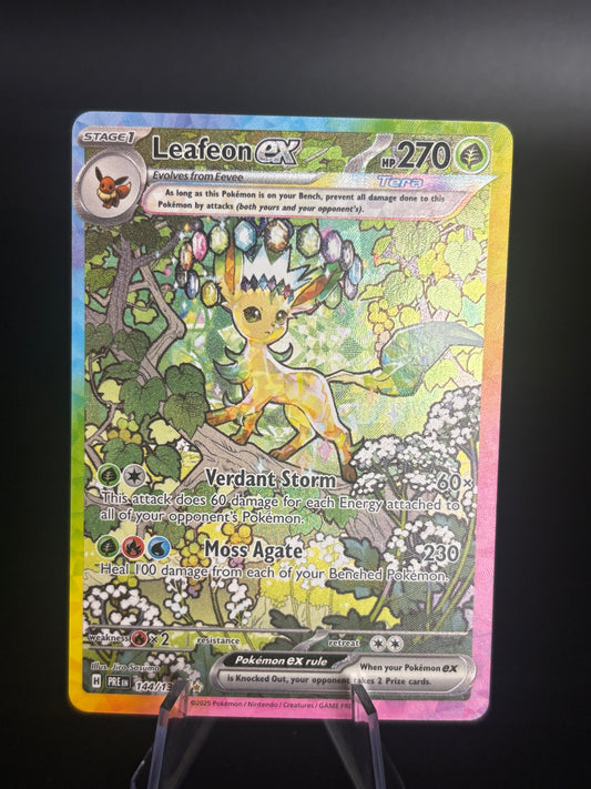 Leafeon ex (144) — Prismatic Evolutions — Near Mint