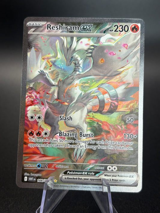 Reshiram ex (166) — White Flare — Near Mint